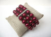 Retro Chunky Cranberry Red Bracelet 112220