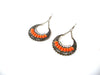 Bohemian Rhinestone Clear Orange Dangle Earrings 112120