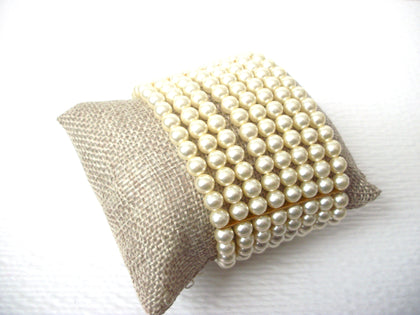 Vintage Wide Faux Pearl Bracelet 112320