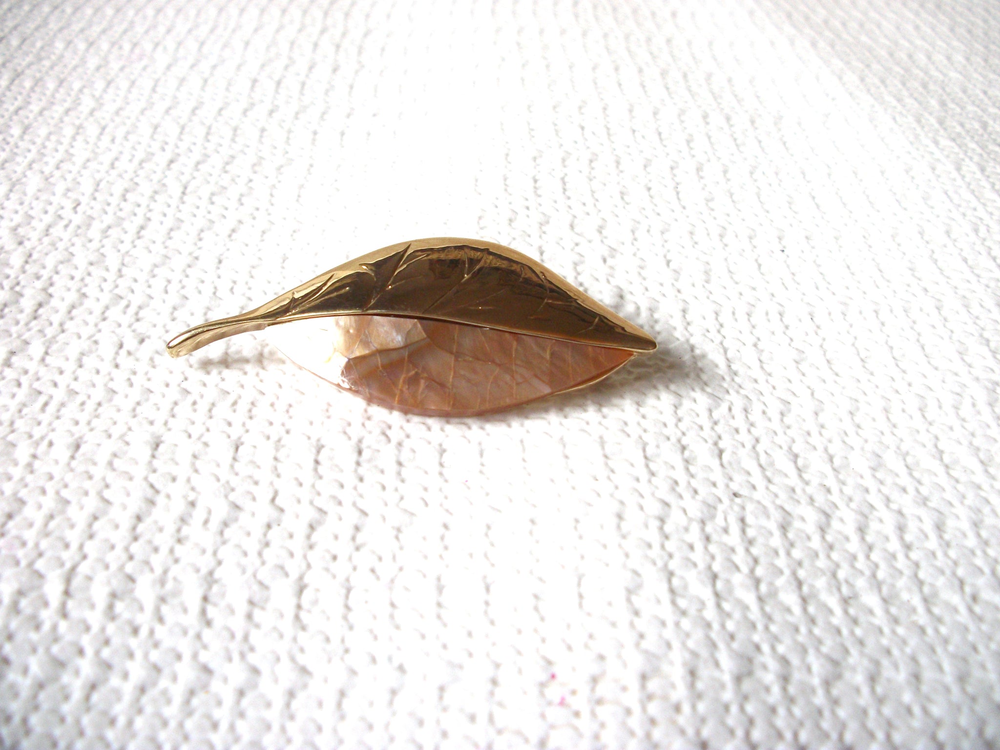 LC Stamped Leaf Brooch 51720