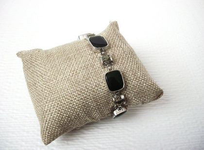 Vintage Designer Silver Black Bracelet 112320