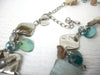 Vintage Designer Glass Paua Abalone Shell Necklace 112320