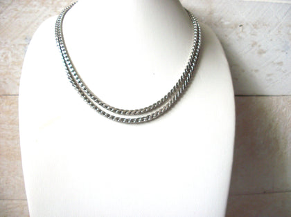 Retro Silver Toned Chain Necklace 51820