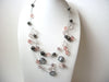 Retro Gray Pink Multi Strand Necklace 112120