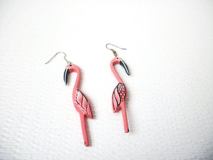 Retro Long Flamingo Bird Earrings 112120