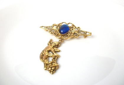 Vintage 1950s Angel Brooch Pin 112320