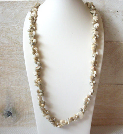 Vintage Natural Organic Shell Necklace 51820