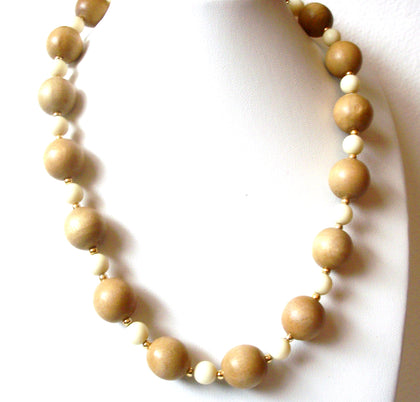 Organic Vintage Wood Necklace 112320