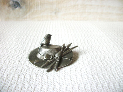 Pewter Vintage Painters Hat Brooch 51820