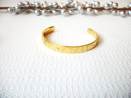 Vintage Travel Gold Bangle Cuff 121416