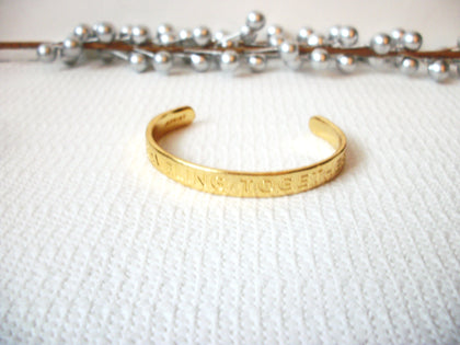 Vintage Travel Gold Bangle Cuff 121416