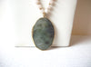 Vintage Coldwater Creek Pink Glass Stone Pendant Necklace  112520