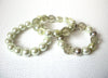 Retro Pale Green Glass Pearl Bracelet Lot 112420