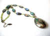 Vintage Coldwater Creek Paua Abalone Necklace 112320