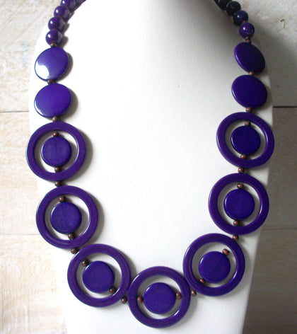 Retro Vivid Purple Necklace 51920