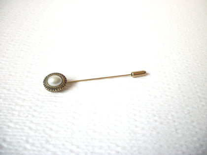 Vintage SARAH Glass Pearl Stick Pin 112320