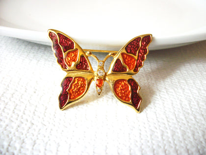 Vintage Enameled Butterfly Brooch Pin 41020