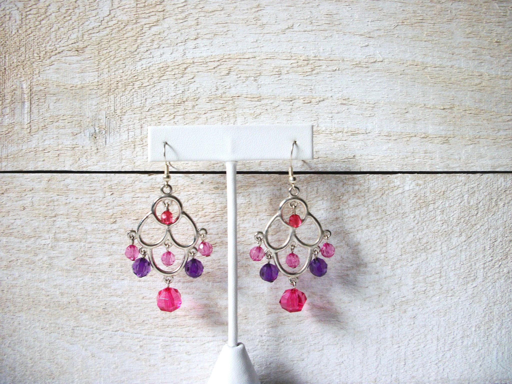 Retro Pink Purple Earrings 52020