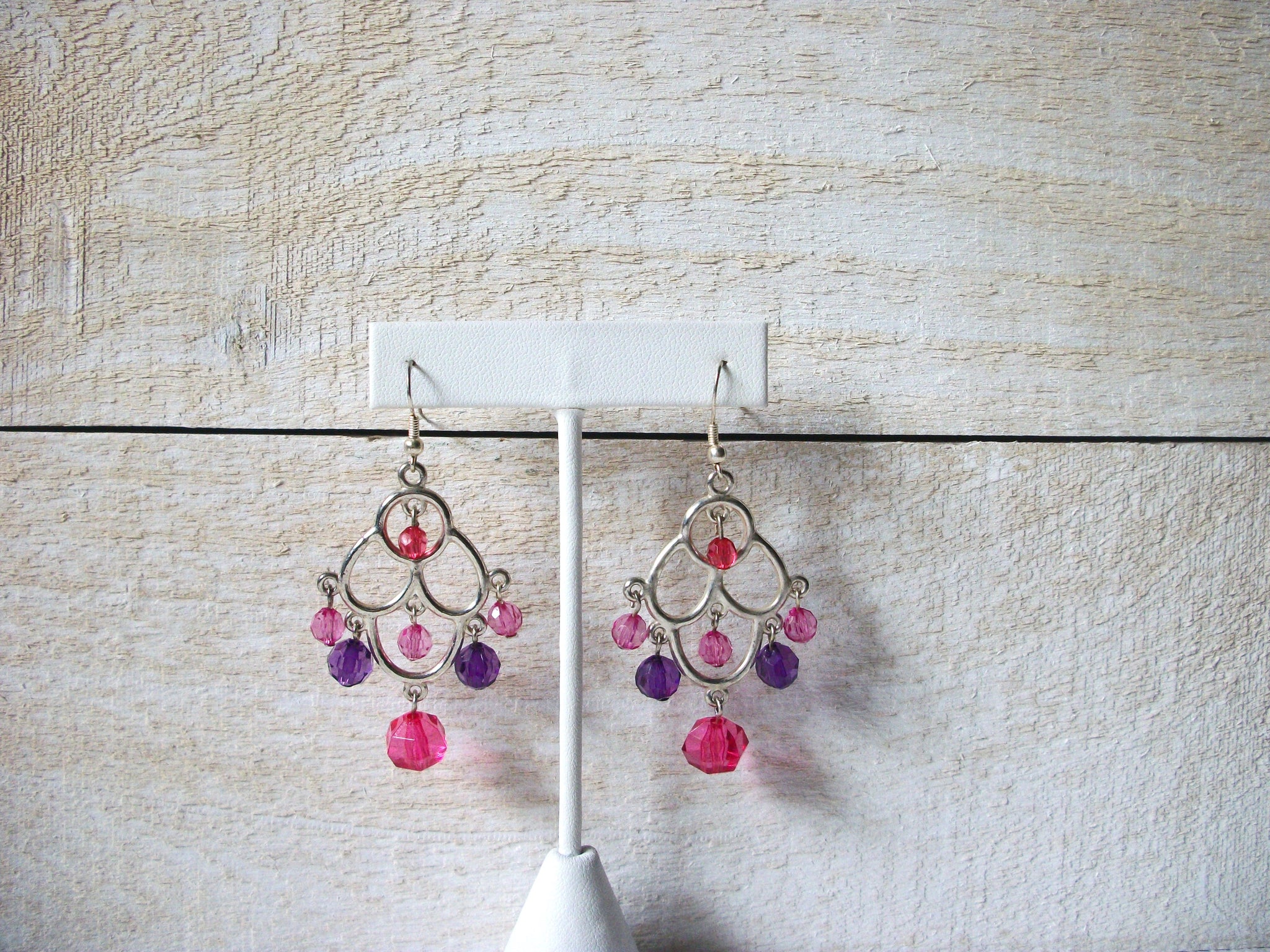 Retro Pink Purple Earrings 52020