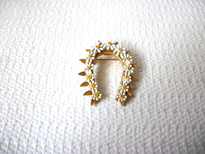 Vintage 50s Floral Daisy Brooch Pin 41020
