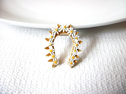 Vintage 50s Floral Daisy Brooch Pin 41020