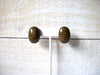 Vintage 1950 Olive Gold Burgundy Old Plastic Earrings 52020