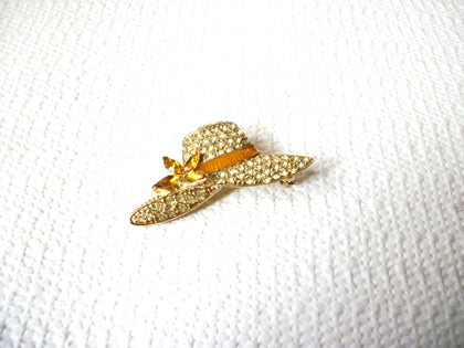 Vintage MONET Rhinestones Hat Brooch 41020