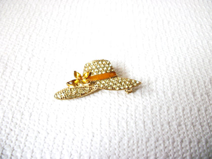 Vintage MONET Rhinestones Hat Brooch 41020