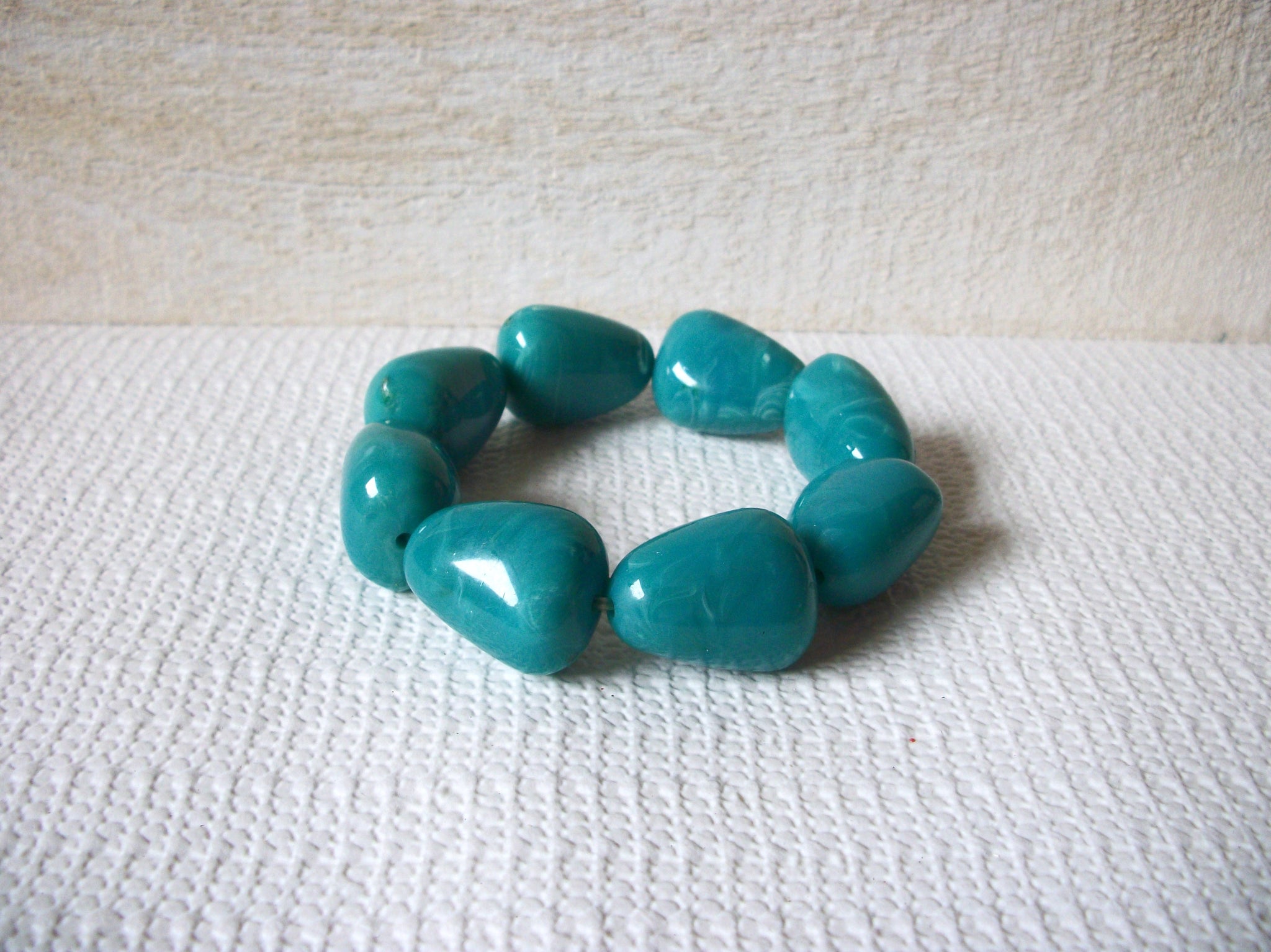 Retro Turquoise Blue Lucite Bracelet 52120