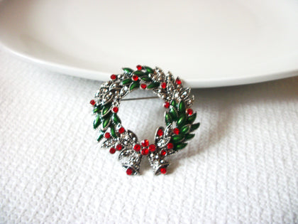 Vintage Rhinestones Christmas Brooch 41020