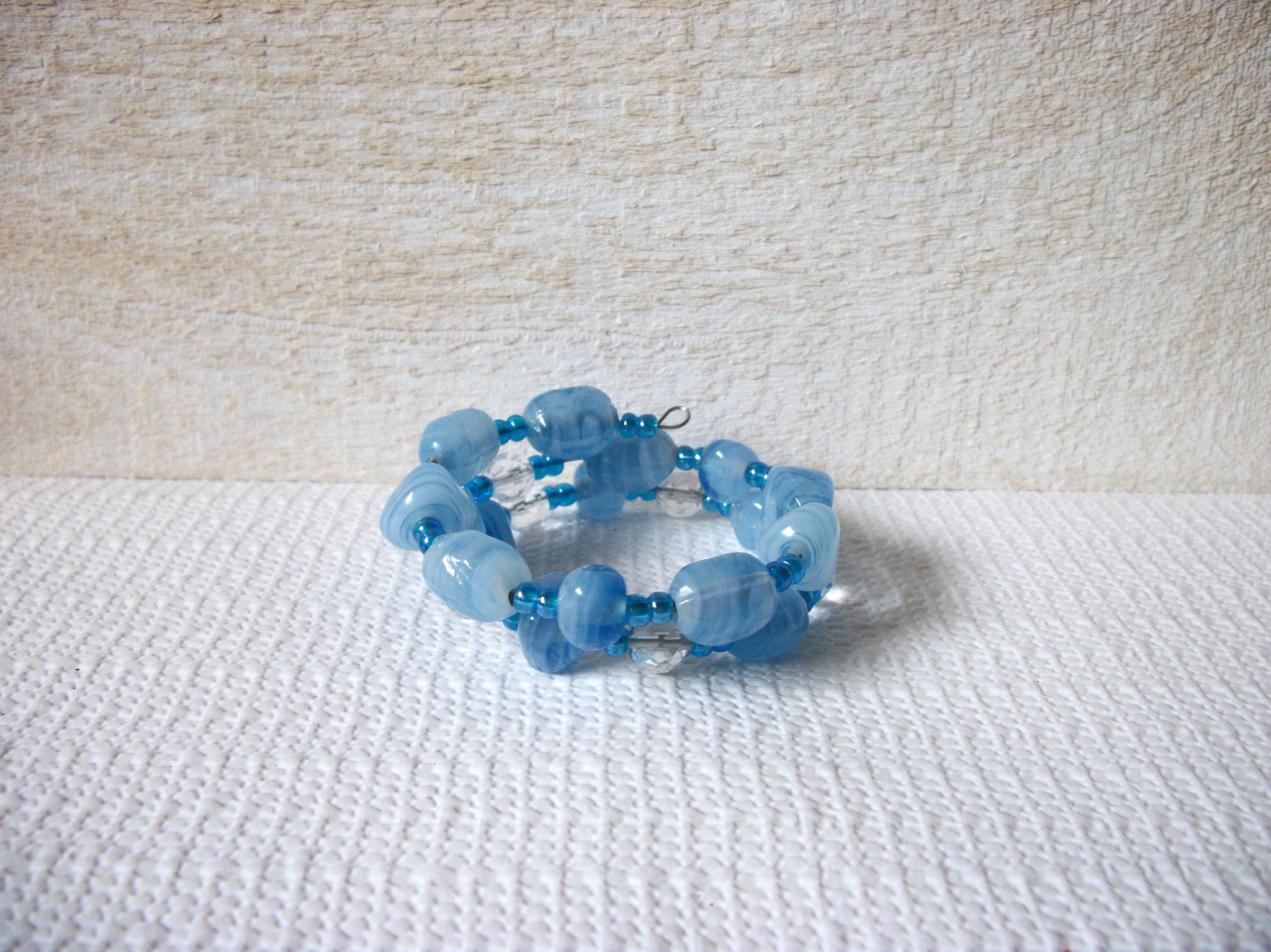 Retro Blue Glass Beads Bracelet 52120