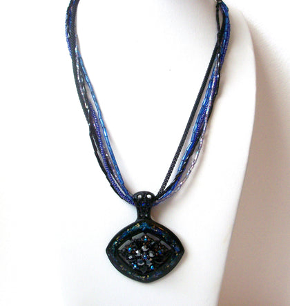 Vintage Rare Chico's Glass Rhinestone Necklace 112920