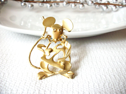 Vintage Large Mouse Brooch 41020