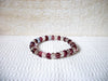 Retro Clear Burgundy Glass bracelet 52120