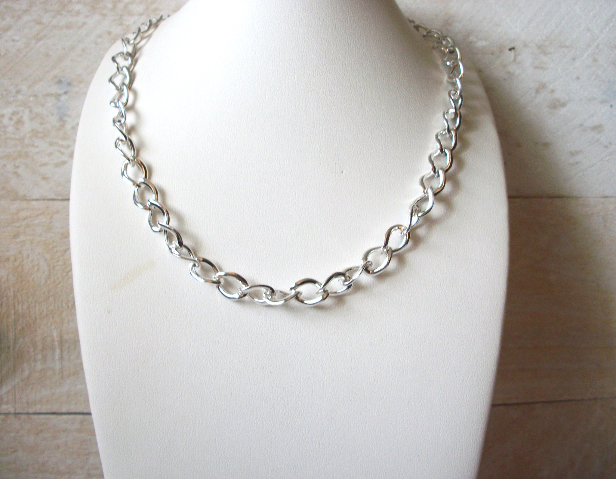 Retro Silver Link Alloy Necklace 52220