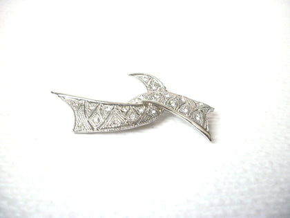 Vintage Flying In The Wind Rhinestone Brooch Pin 113020