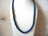 Retro Blue Pottery Stones Necklace 52220