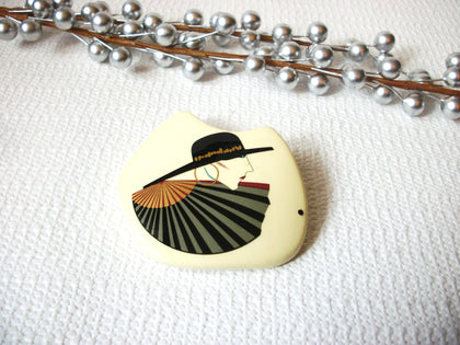 Massive Vintage Japan Lady Brooch 42120