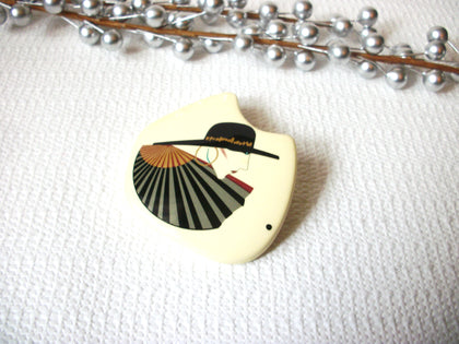 Massive Vintage Japan Lady Brooch 42120