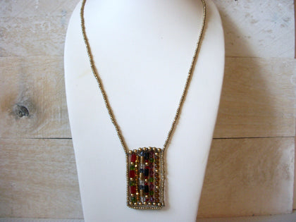 26 Inch Glass Retro Necklace 52320