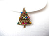 Vintage HOLLYCRAFT Rhinestones Christmas Brooch Pin 112620