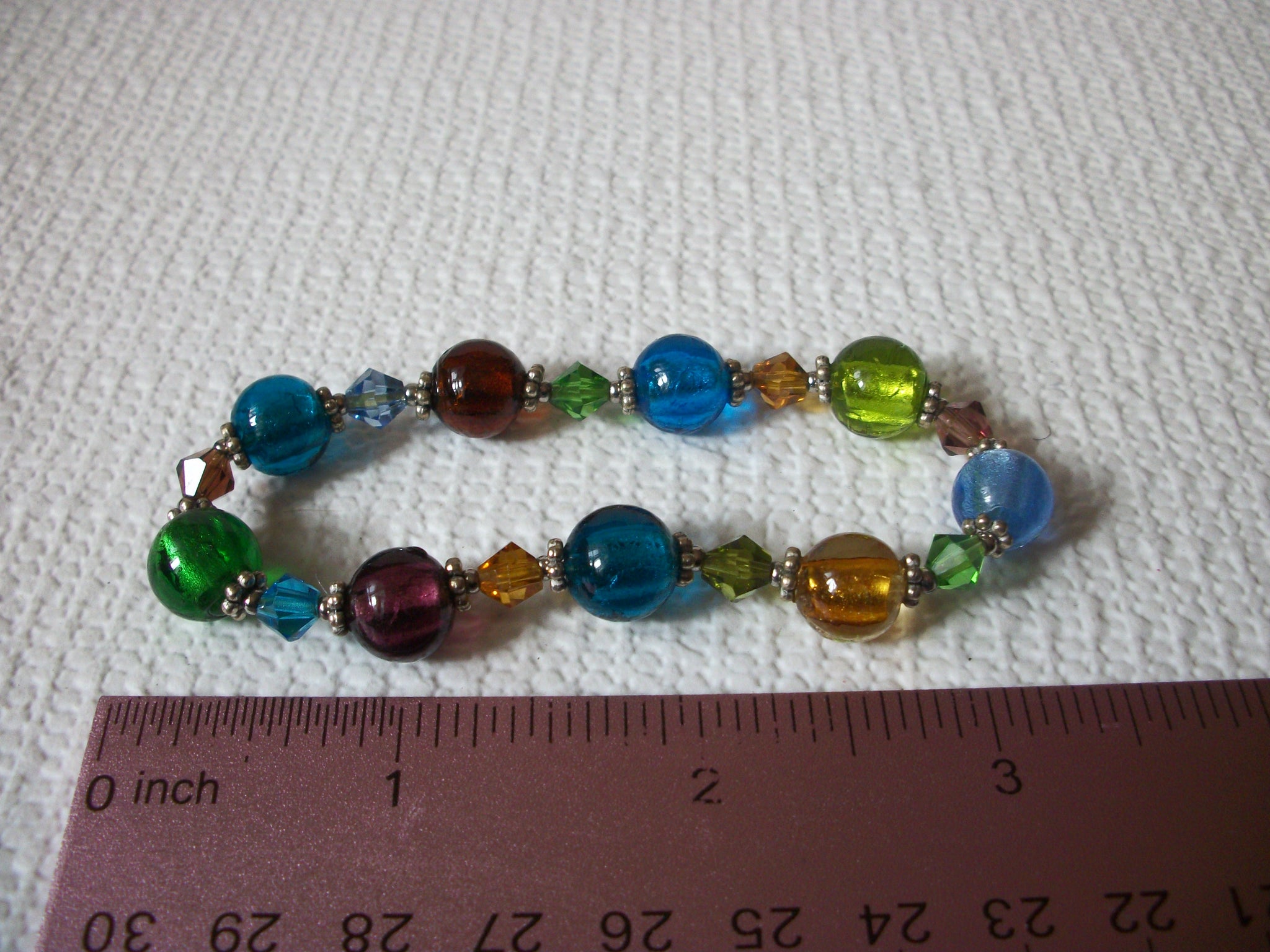 Vintage Colorful German Glass Bracelet 42120