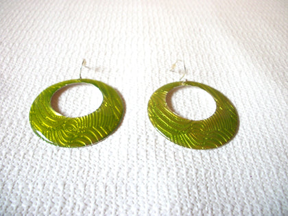 Retro Lime Green Big Dangle Earrings 52320