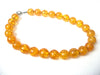 Retro Amber Honey Lucite Necklace 112720