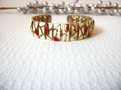 Vintage 50s Enameled Cuff Bracelet 42120