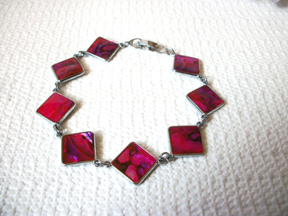 Vintage Fuchsia Abalone Shell Bracelet 42120