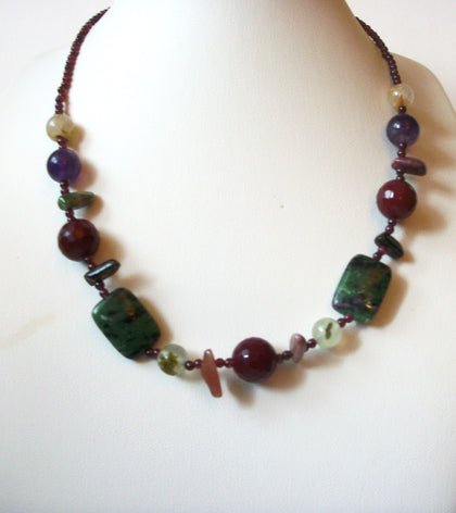 Vintage Glass Stones Necklace 42120