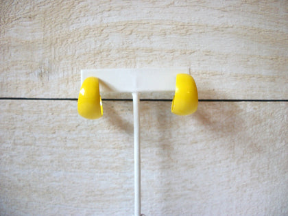 Retro Yellow Hoop Earrings 52320