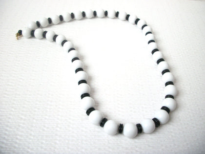 NAPIER Retro Black White Old Plastic Necklace 112720