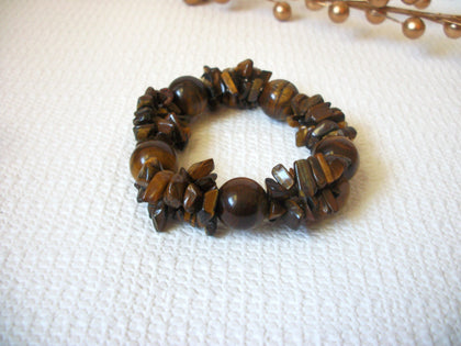 Hand Strung Australian Tigers Eye Hematite Bracelet 42220
